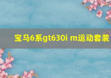 宝马6系gt630i m运动套装